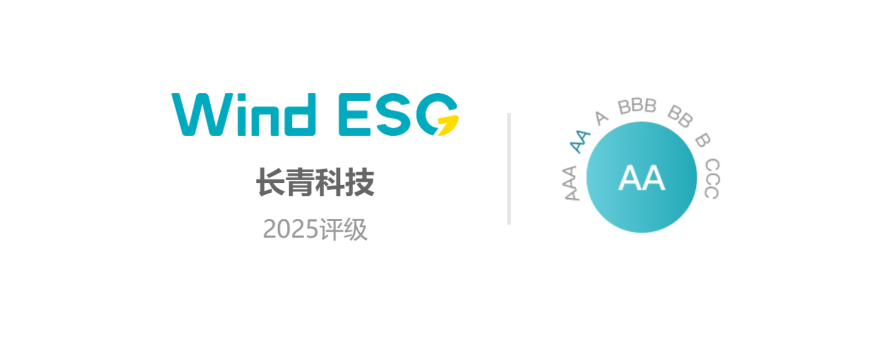 祝賀長(zhǎng)青科技榮獲“上市公司W(wǎng)ind ESG AA”評(píng)級(jí)！